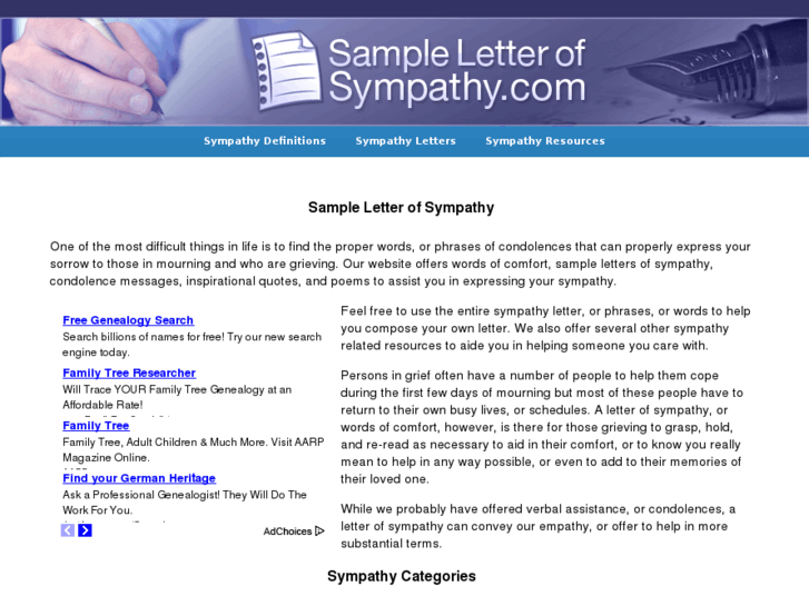 www.sampleletterofsympathy.com