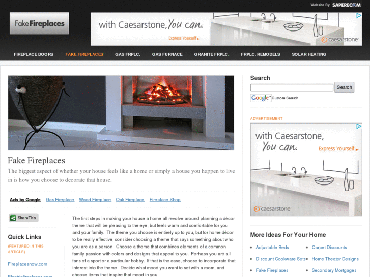 www.fakefireplace.net