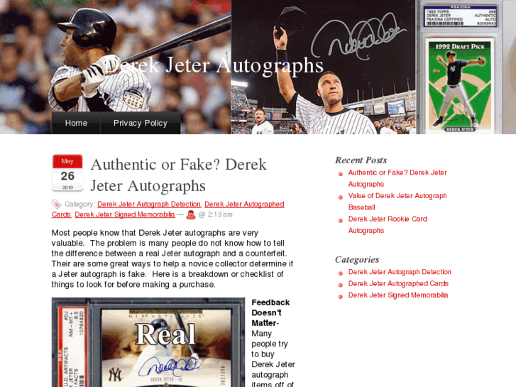 www.derekjeterautograph.com