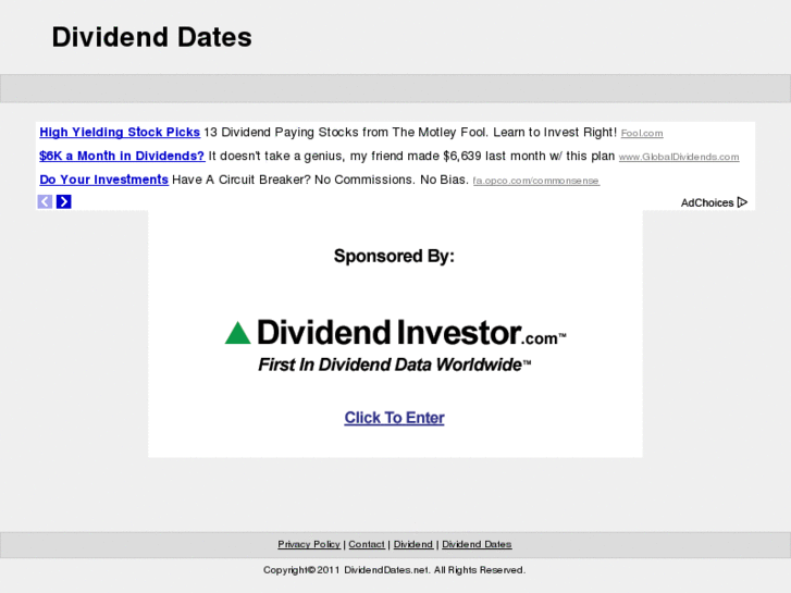 www.dividenddates.net