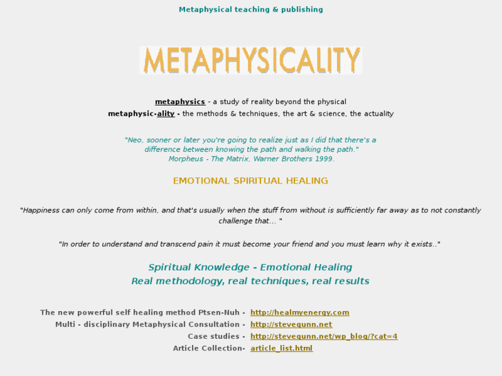 www.metaphysicality.net
