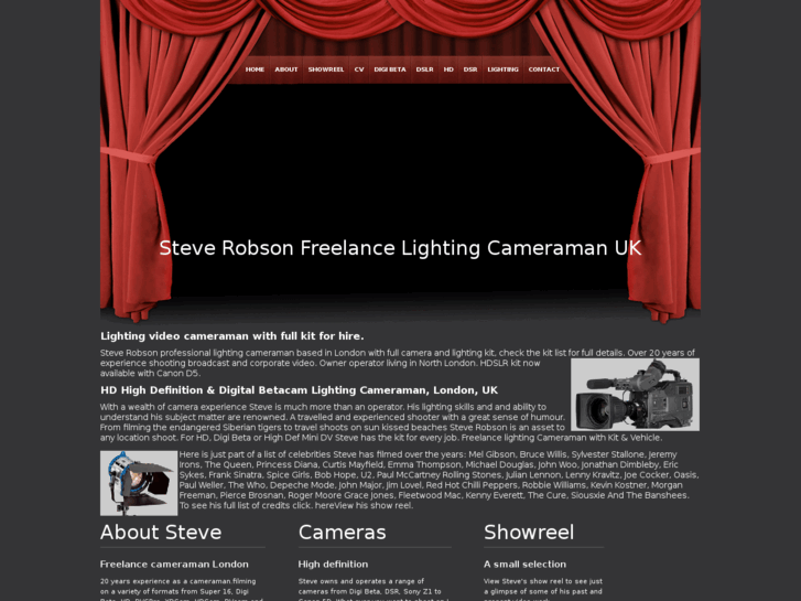 www.steverobsonlightingcameraman.com