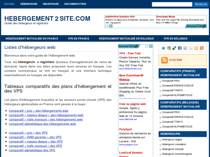 www.hebergement2sites.com