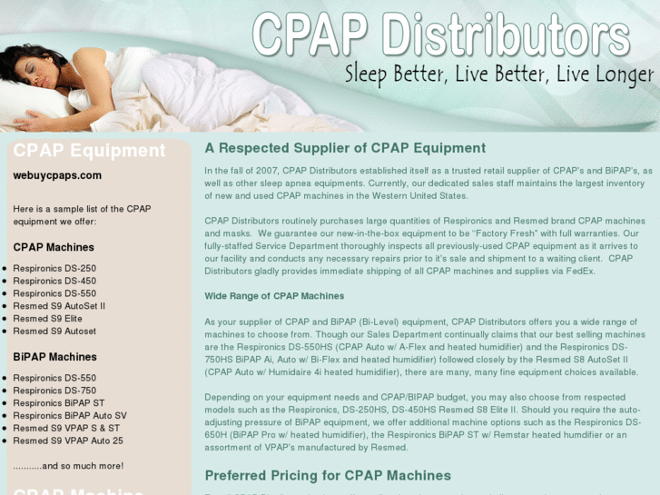 www.cpapdistributors.com