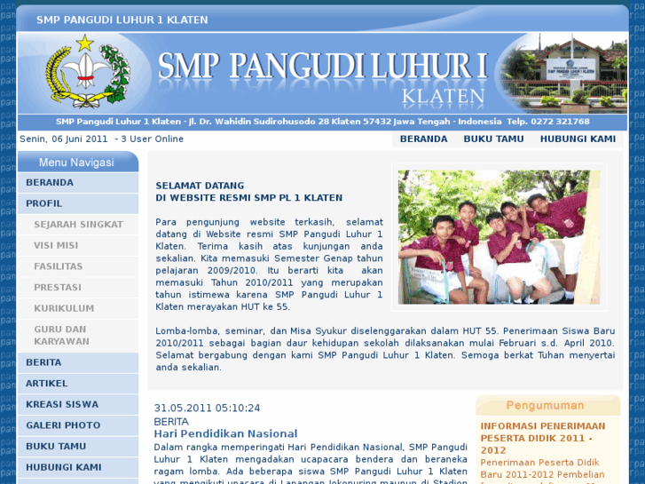 www.smppangudiluhur-klt.sch.id