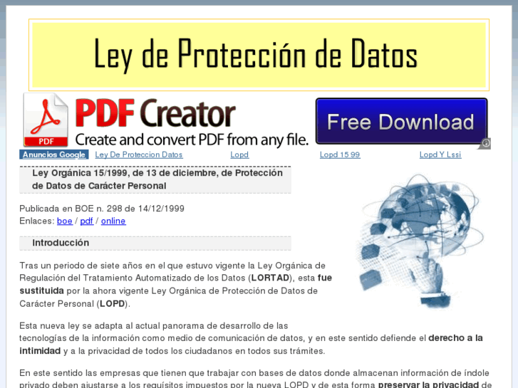 www.leyprotecciondedatos.es