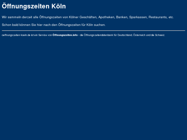 www.oeffnungszeiten-koeln.de