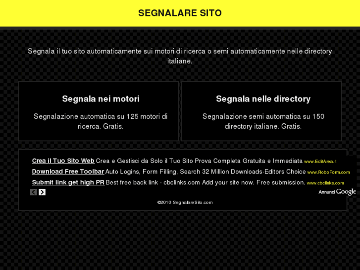 www.segnalaresito.com