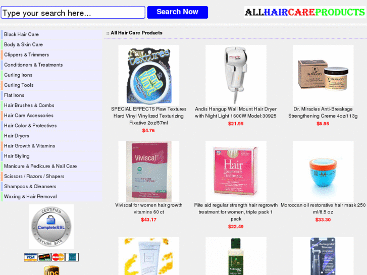 www.allhaircareproducts.com