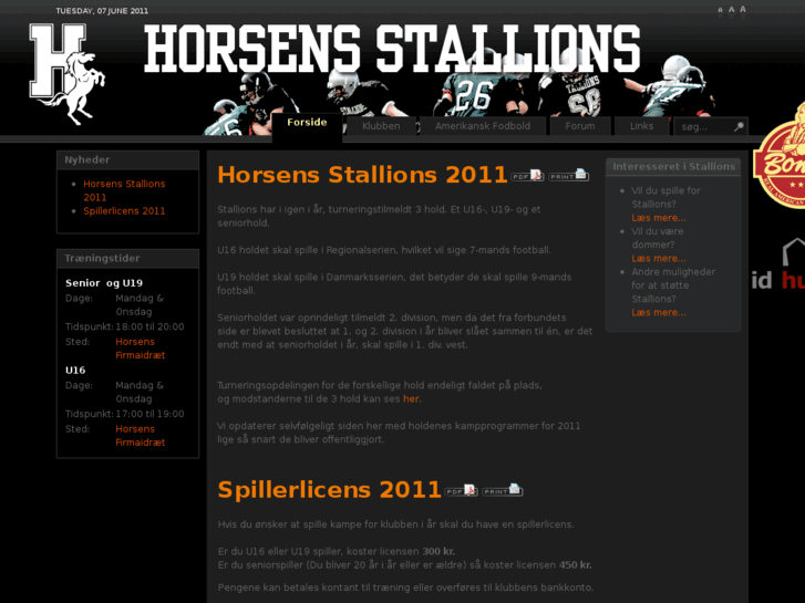 www.horsens-stallions.dk