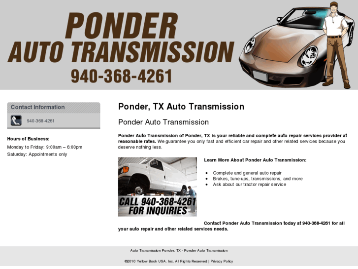 www.ponderautoandtransmission.net