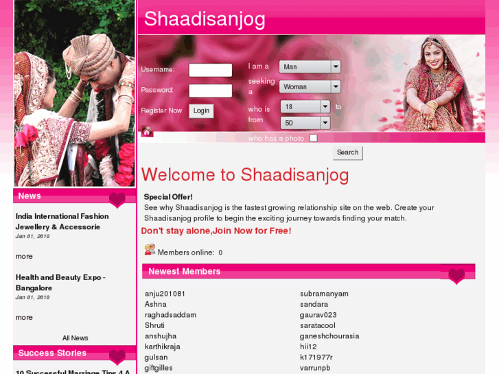 www.shaadisanjog.com