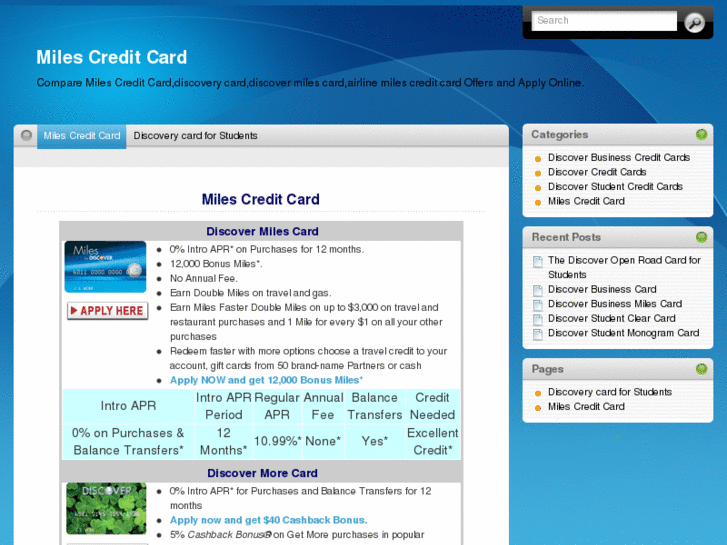 www.milescreditcard.org