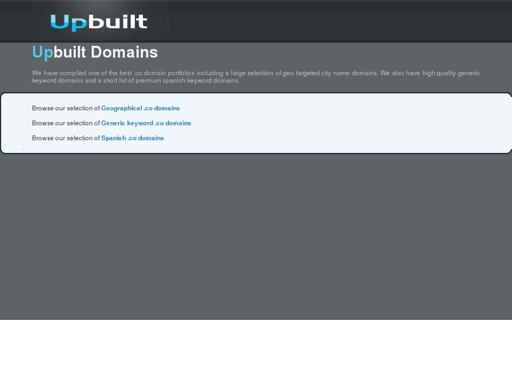 www.upbuiltdomains.com