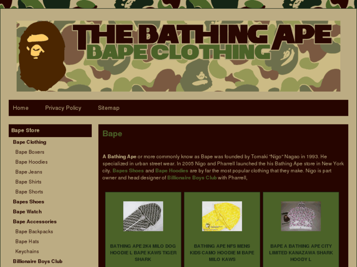 www.bape-clothing.com