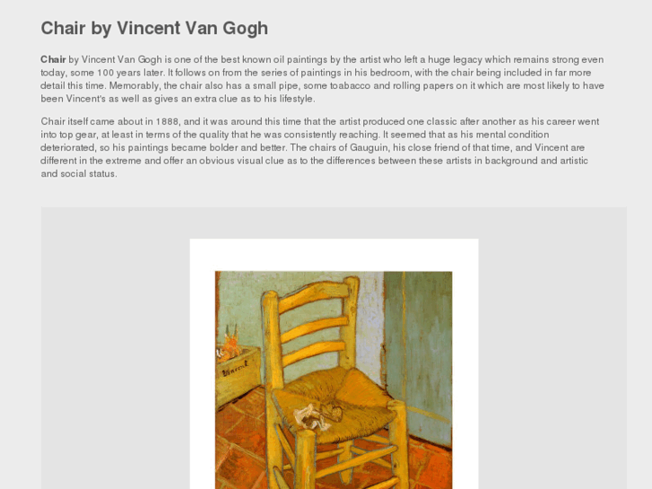 www.vangoghchair.com