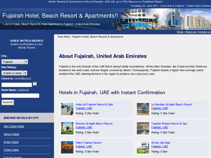 www.fujairahotels.com