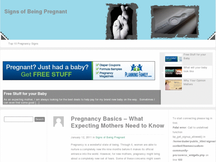 www.signsofbeingpregnant.info