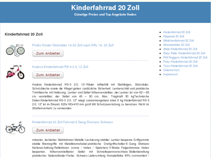 www.kinderfahrrad20zoll.de