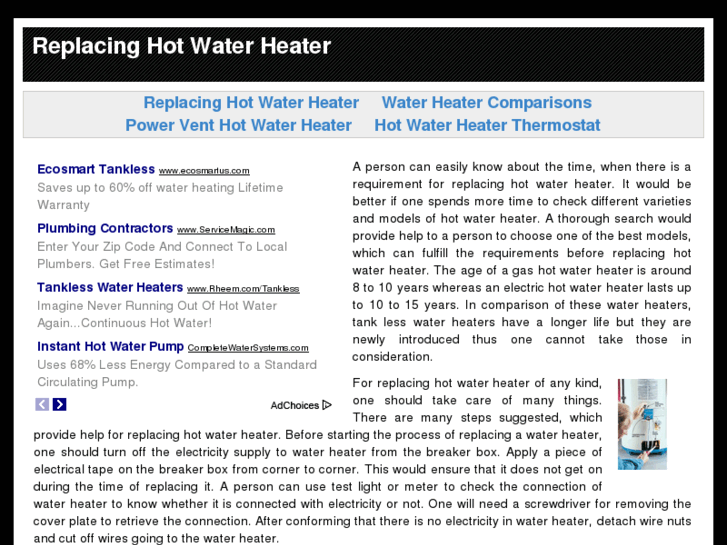 www.replacinghotwaterheater.com