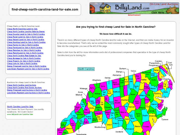 www.find-cheap-north-carolina-land-for-sale.com