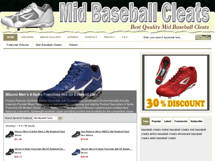 www.midbaseballcleats.com