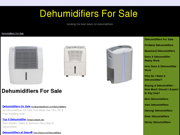 www.dehumidifiersforsale.net