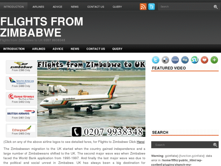 www.flightsfromzimbabwe.co.uk