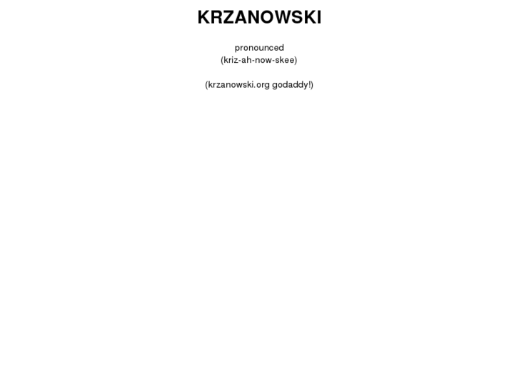 www.krzanowski.org