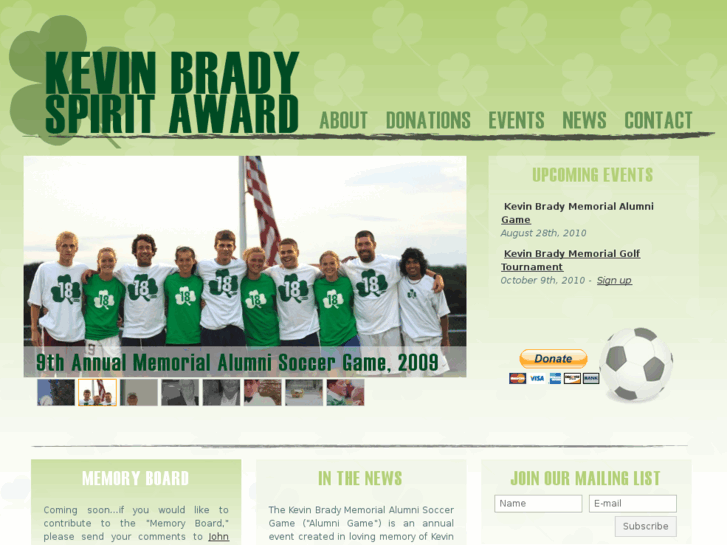 www.kevinbradyspiritaward.org