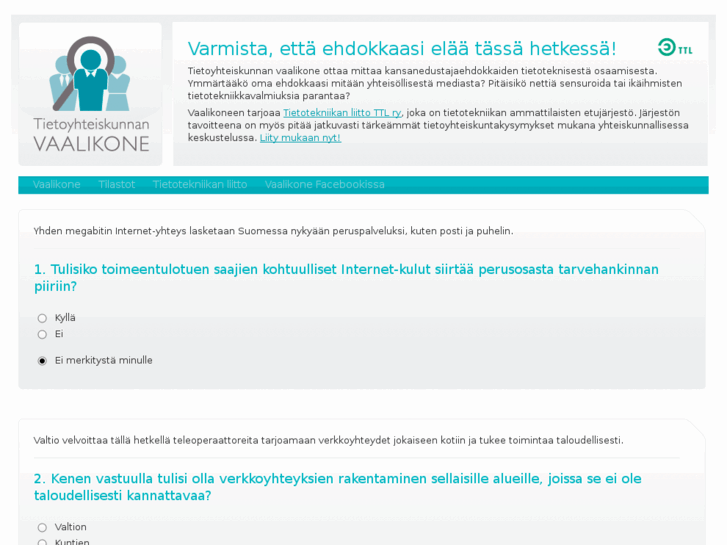 www.tietoyhteiskunnanvaalikone.fi