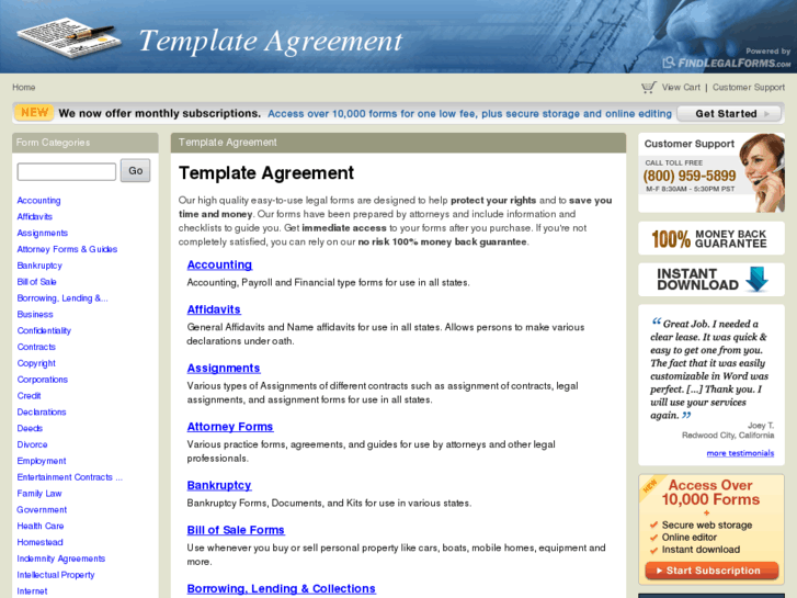 www.templateagreement.com