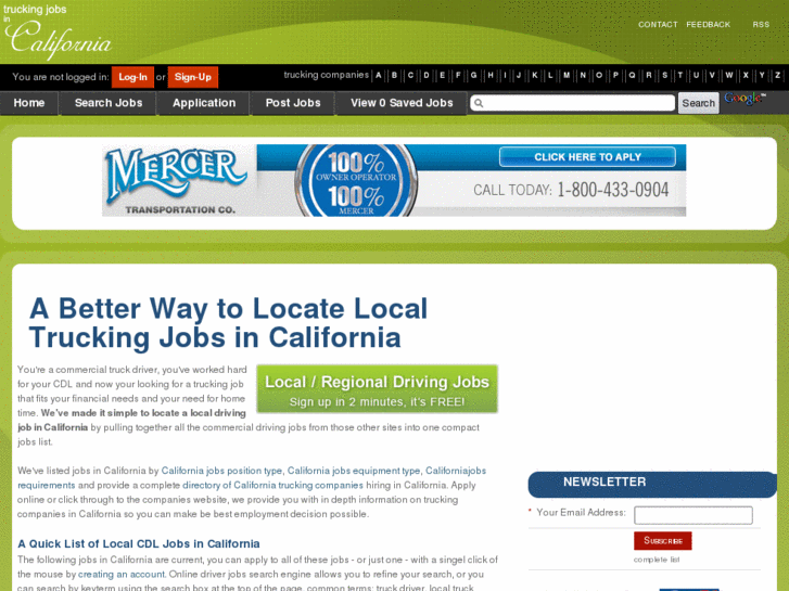 www.truckingjobsincalifornia.com