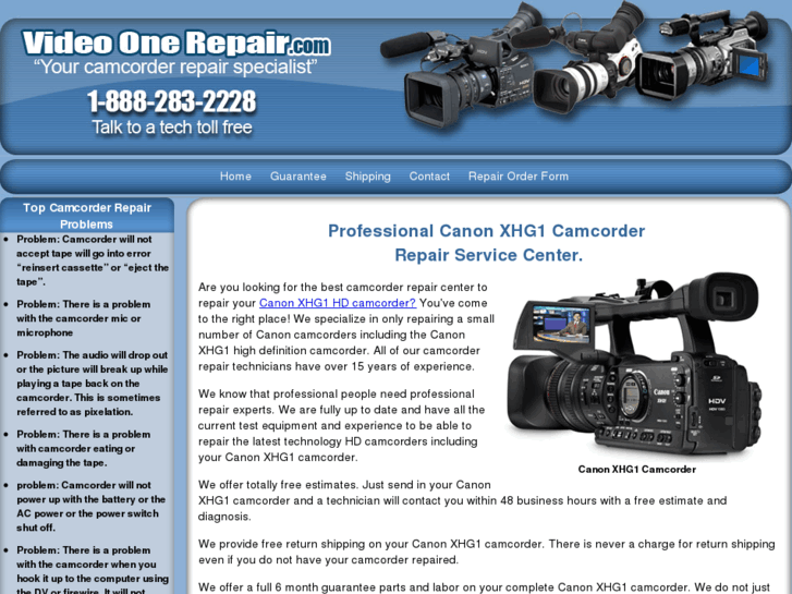 www.canonxhg1camcorderrepair.com