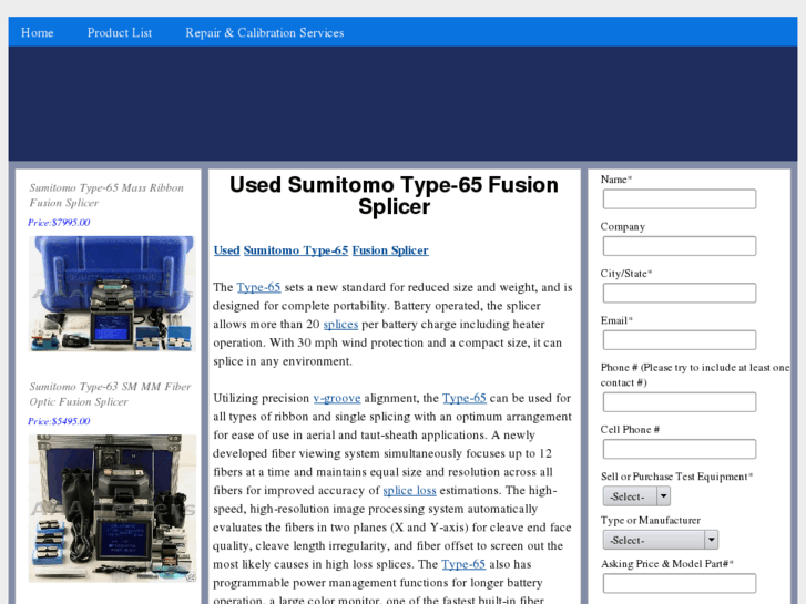 www.usedtype-65fusionsplicer.com