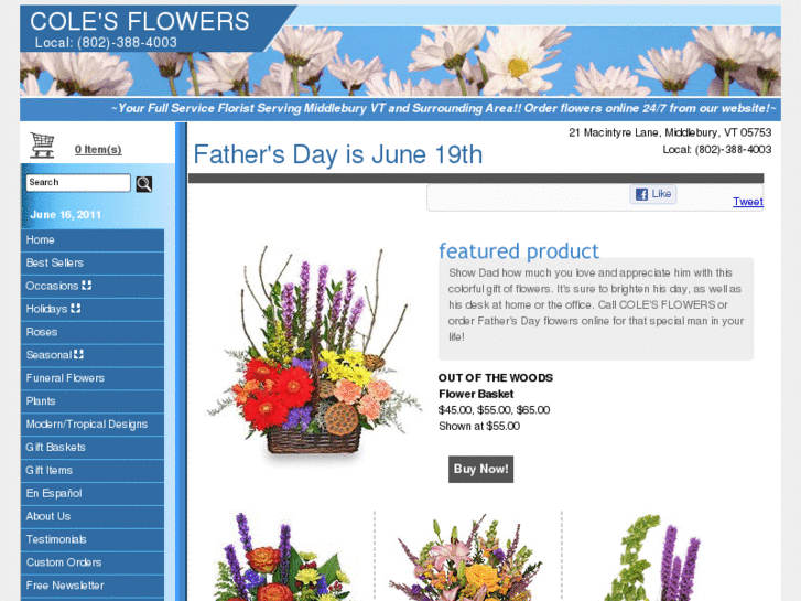 www.colesmiddleburyflowers.com