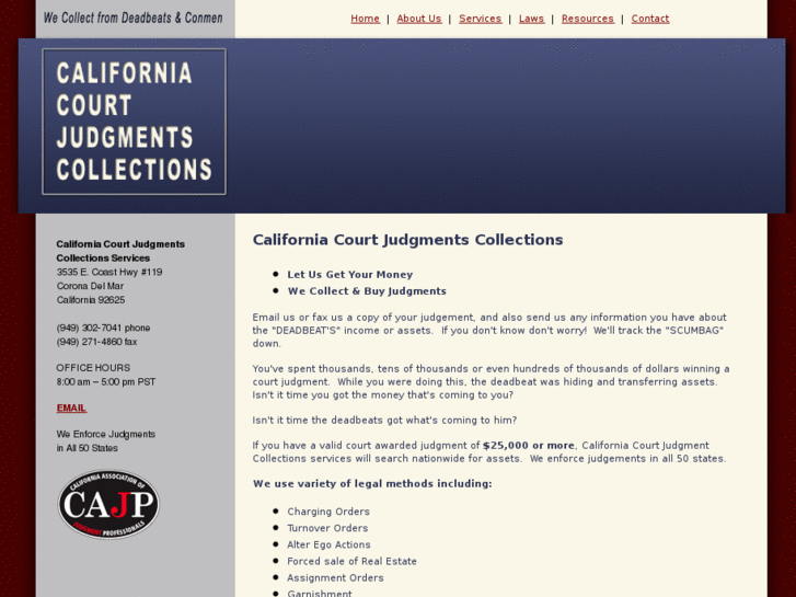 www.californiacourtjudgmentscollections.com