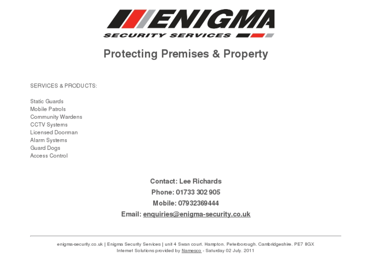 www.enigma-security.co.uk