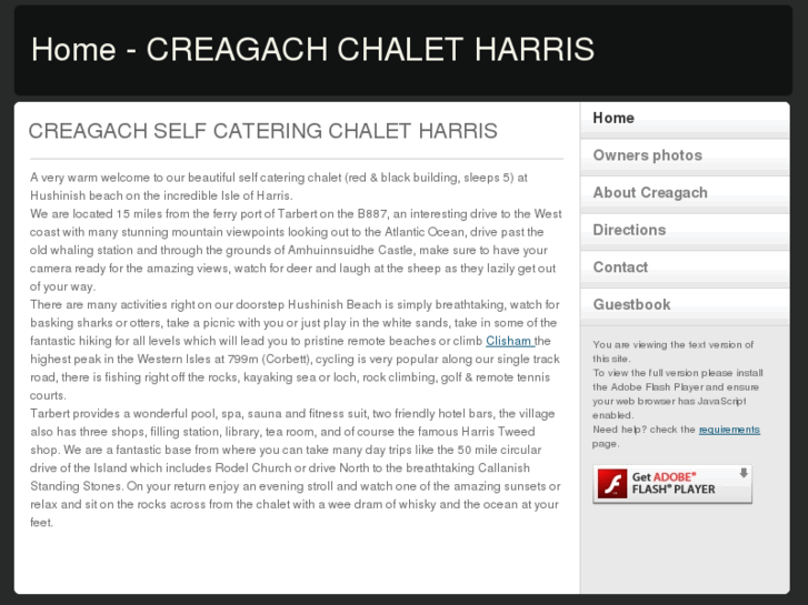 www.creagach-harrischalet.com