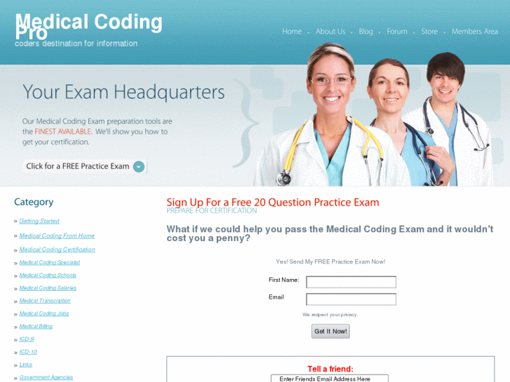 www.freemedicalcodingpracticeexam.com