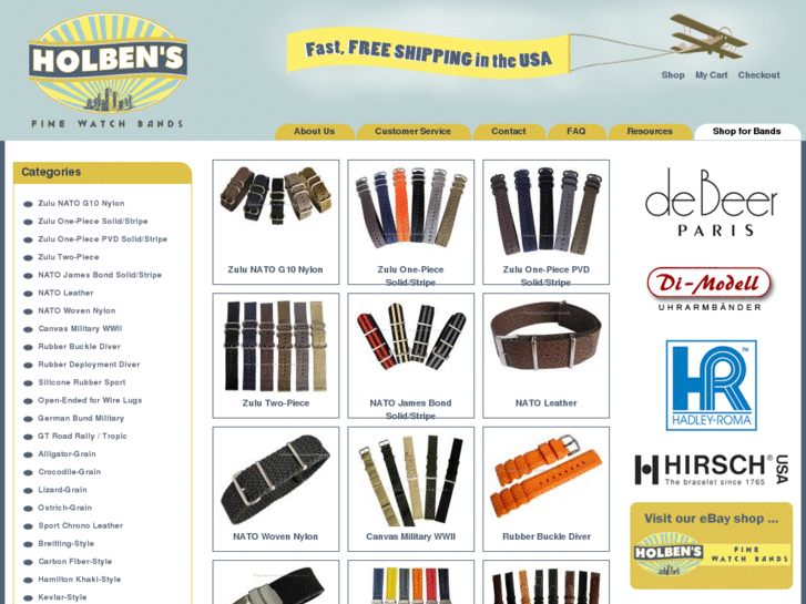 www.holbensfinewatchbands.com