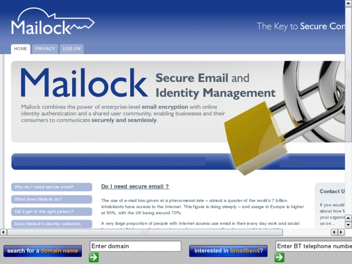 www.mailock.net