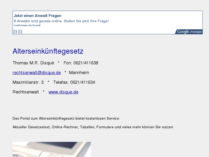 www.alterseinkuenftegesetz.de