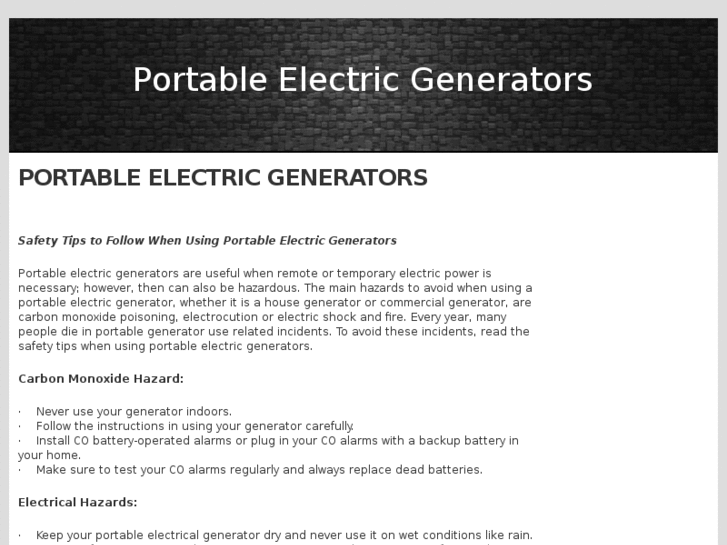 www.portableelectricgenerators.org