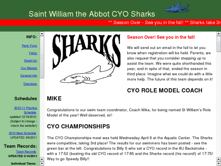 www.stwilliamsharks.com