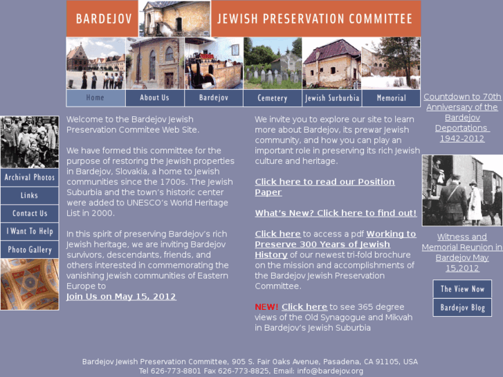 www.bardejovjewishpreservationcommittee.org