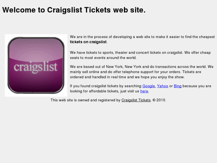 www.craigslist-tickets.net