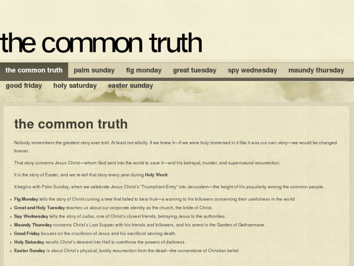 www.thecommontruth.org