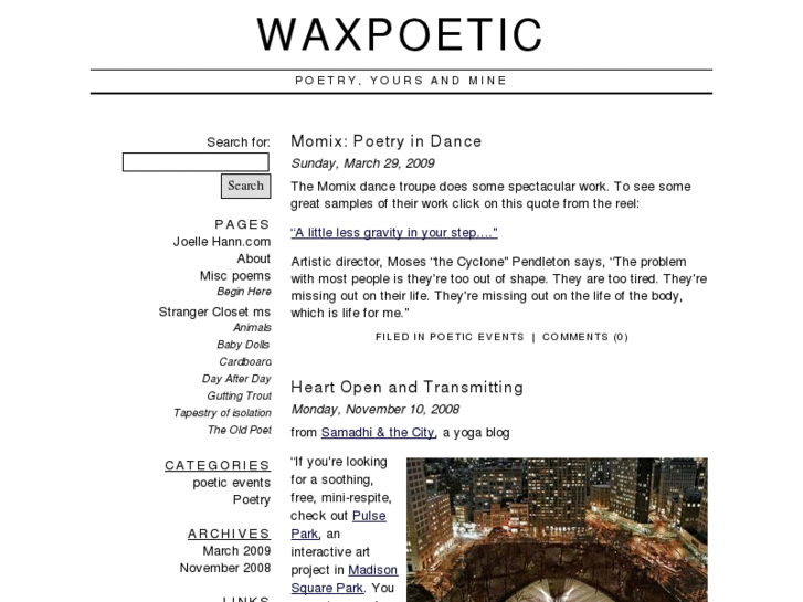 www.waxpoetic.org