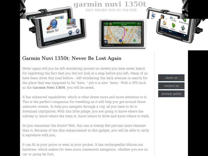 www.garminnuvi1350t.com